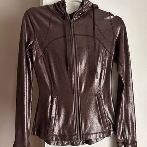 Brown Sparkly Lulu zip up